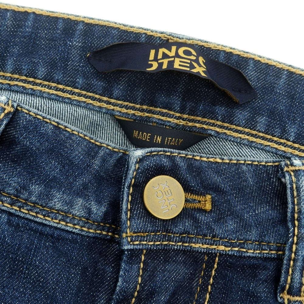 【新品】インコテックス ブルーディヴィジョン INCOTEX BLUE DIVISION ストレッチ タイトテーパードデニムパンツ ジーンズ ネイビー【 32 】【 状態ランクN 】【 メンズ 】