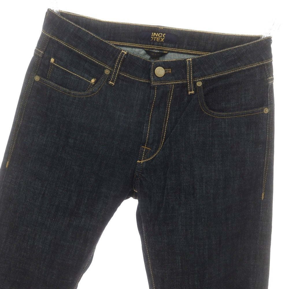 【新品】インコテックス ブルーディヴィジョン INCOTEX BLUE DIVISION ストレッチ タイトテーパードデニムパンツ ジーンズ ダークネイビー【 31 】【 状態ランクN 】【 メンズ 】