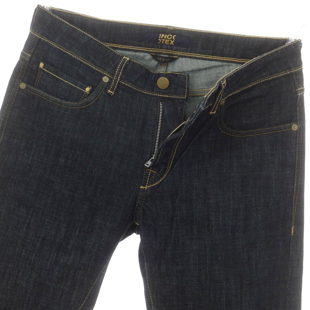 【新品】インコテックス ブルーディヴィジョン INCOTEX BLUE DIVISION ストレッチ タイトテーパードデニムパンツ ジーンズ ダークネイビー【 31 】【 状態ランクN 】【 メンズ 】