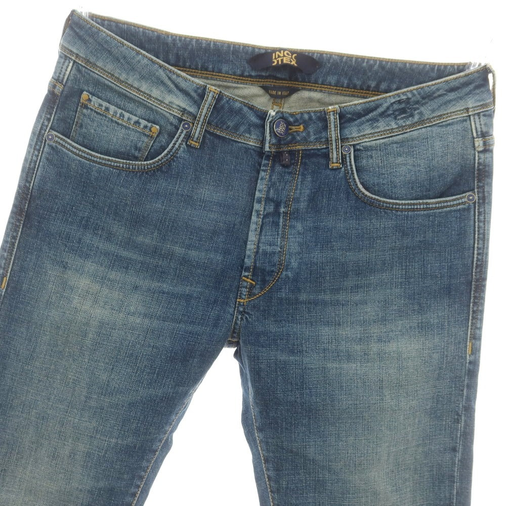 【新品】インコテックス ブルーディヴィジョン INCOTEX BLUE DIVISION ストレッチ タイトテーパードデニムパンツ ジーンズ ブルー【 33 】【 状態ランクN 】【 メンズ 】