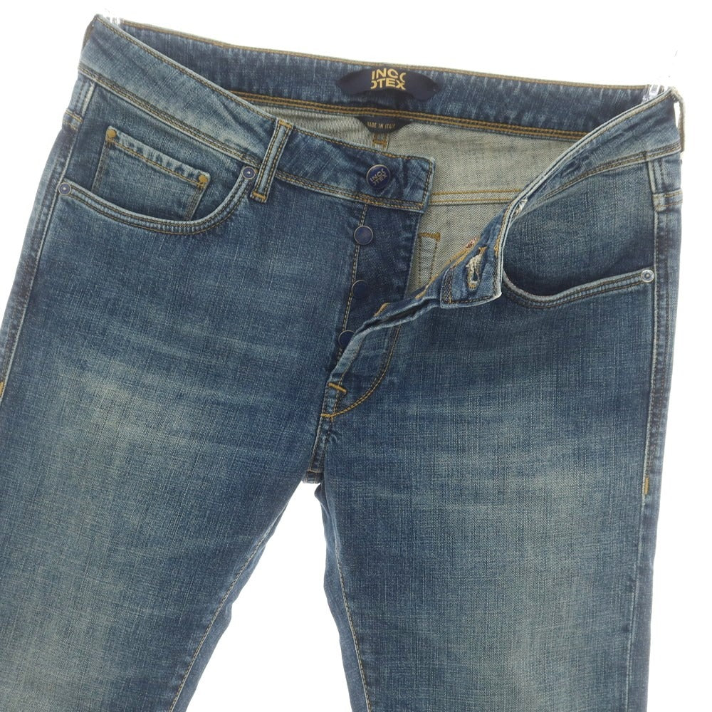 【新品】インコテックス ブルーディヴィジョン INCOTEX BLUE DIVISION ストレッチ タイトテーパードデニムパンツ ジーンズ ブルー【 33 】【 状態ランクN 】【 メンズ 】