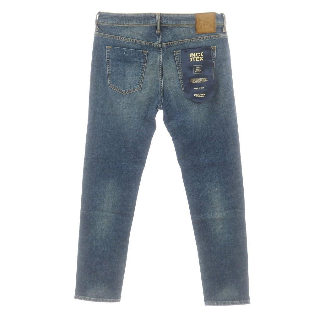 【新品】インコテックス ブルーディヴィジョン INCOTEX BLUE DIVISION ストレッチ タイトテーパードデニムパンツ ジーンズ ブルー【 33 】【 状態ランクN 】【 メンズ 】