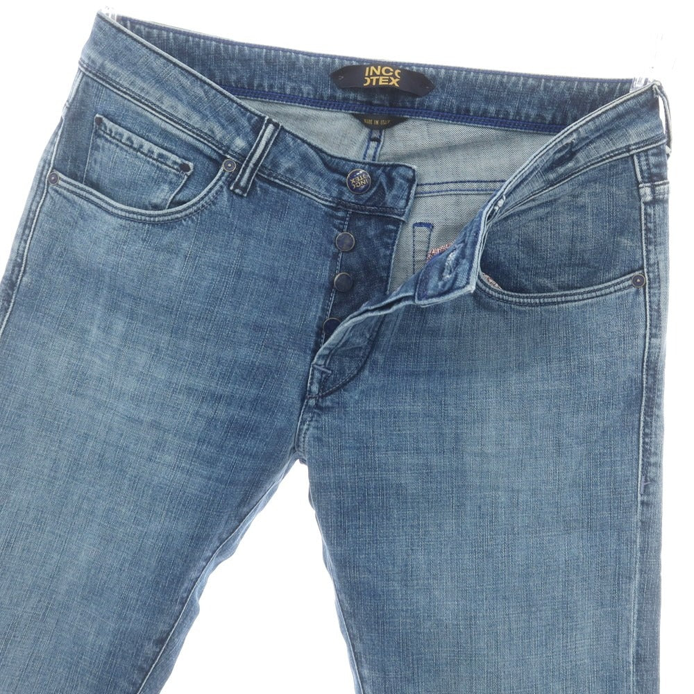 【新品アウトレット】インコテックス ブルーディヴィジョン INCOTEX BLUE DIVISION ストレッチ タイトテーパードデニムパンツ ジーンズ ブルー【 33 】【 状態ランクN- 】【 メンズ 】