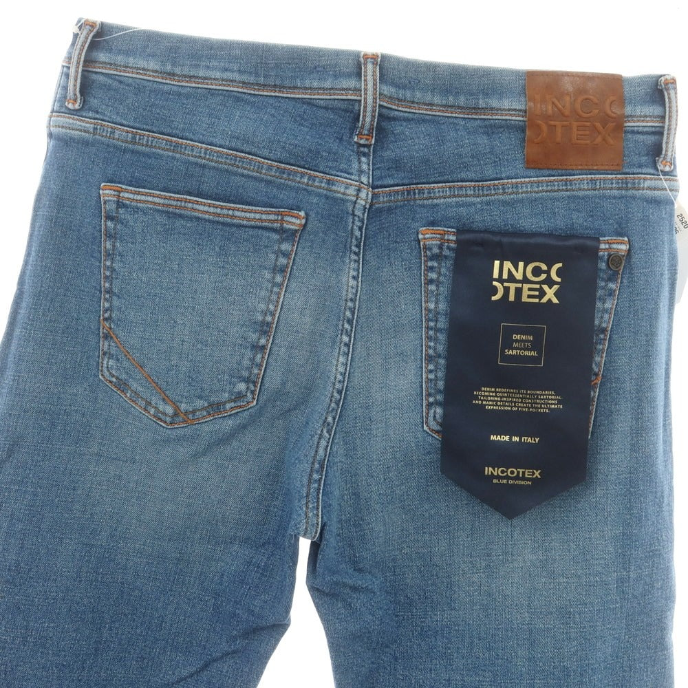 【新品アウトレット】インコテックス ブルーディヴィジョン INCOTEX BLUE DIVISION ストレッチ タイトテーパードデニムパンツ ジーンズ ブルー【サイズ33】【 状態ランクN- 】【 メンズ 】[BPD]