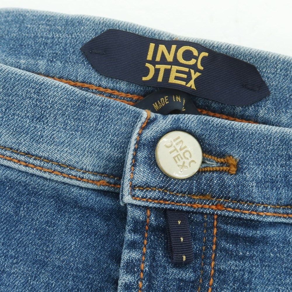 【新品アウトレット】インコテックス ブルーディヴィジョン INCOTEX BLUE DIVISION ストレッチ タイトテーパードデニムパンツ ジーンズ ブルー【サイズ33】【 状態ランクN- 】【 メンズ 】[BPD]