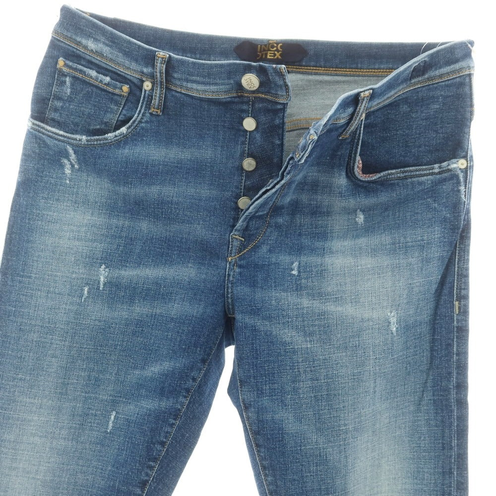 【新品アウトレット】インコテックス ブルーディヴィジョン INCOTEX BLUE DIVISION ストレッチ タイトテーパードデニムパンツ ジーンズ ブルー【 33 】【 状態ランクN- 】【 メンズ 】