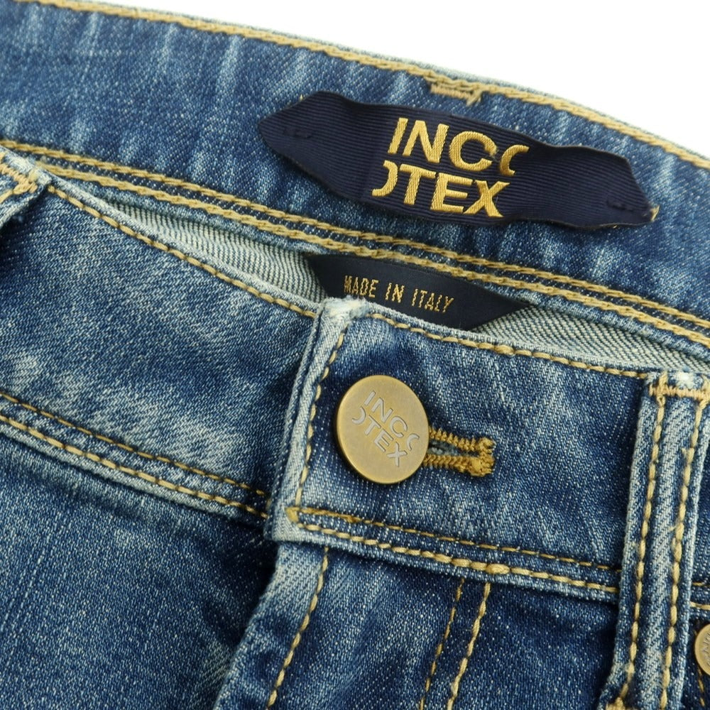 【新品】インコテックス ブルーディヴィジョン INCOTEX BLUE DIVISION ストレッチ タイトテーパードデニムパンツ ジーンズ ブルー【 30 】【 状態ランクN 】【 メンズ 】