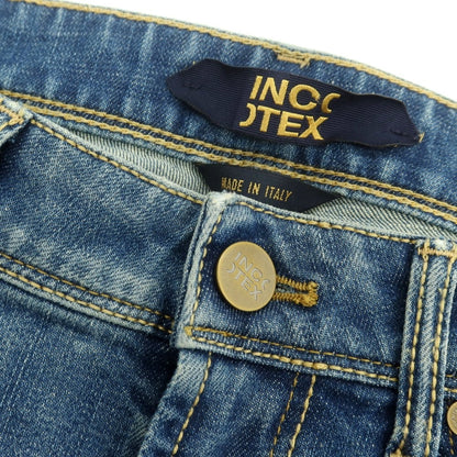 【新品】インコテックス ブルーディヴィジョン INCOTEX BLUE DIVISION ストレッチ タイトテーパードデニムパンツ ジーンズ ブルー【 30 】【 状態ランクN 】【 メンズ 】