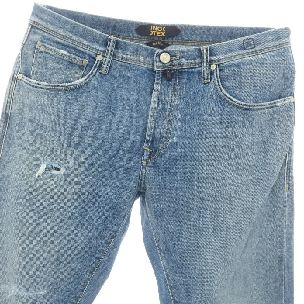 【新品アウトレット】インコテックス ブルーディヴィジョン INCOTEX BLUE DIVISION ストレッチ タイトテーパードデニムパンツ ジーンズ ブルー【 33 】【 状態ランクN- 】【 メンズ 】