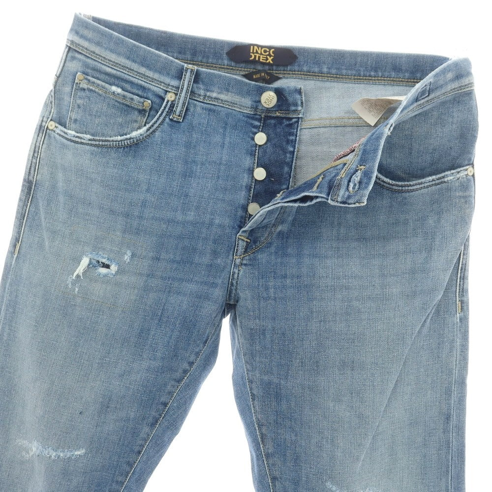 【新品アウトレット】インコテックス ブルーディヴィジョン INCOTEX BLUE DIVISION ストレッチ タイトテーパードデニムパンツ ジーンズ ブルー【 33 】【 状態ランクN- 】【 メンズ 】