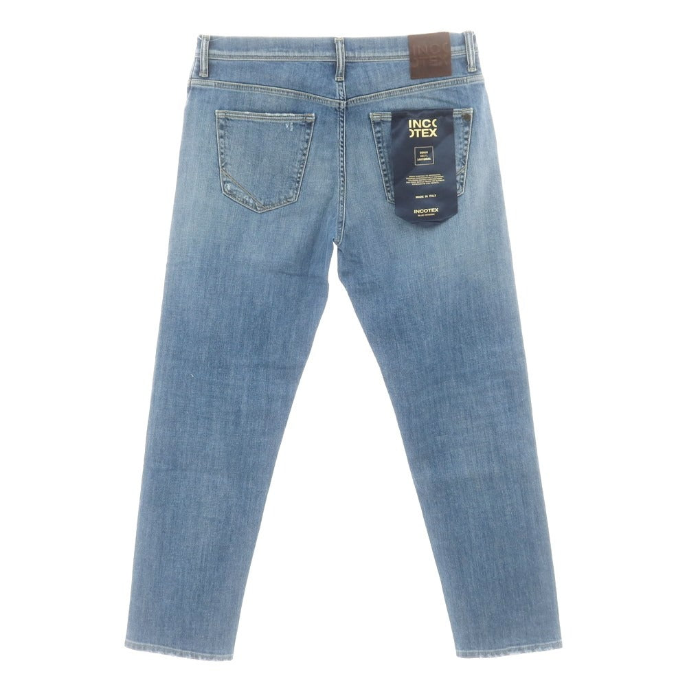 【新品アウトレット】インコテックス ブルーディヴィジョン INCOTEX BLUE DIVISION ストレッチ タイトテーパードデニムパンツ ジーンズ ブルー【 33 】【 状態ランクN- 】【 メンズ 】