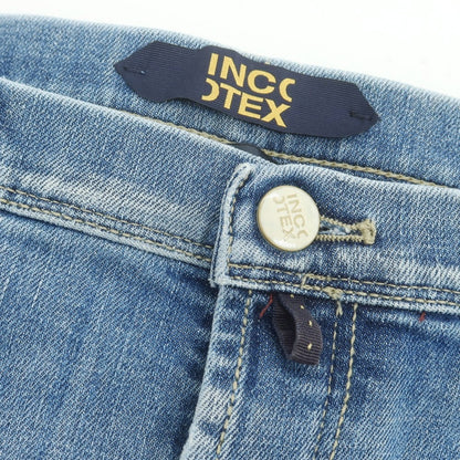 【新品アウトレット】インコテックス ブルーディヴィジョン INCOTEX BLUE DIVISION ストレッチ タイトテーパードデニムパンツ ジーンズ ブルー【 33 】【 状態ランクN- 】【 メンズ 】