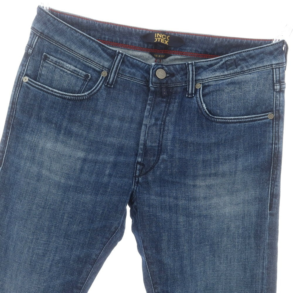 【新品アウトレット】インコテックス ブルーディヴィジョン INCOTEX BLUE DIVISION ストレッチ タイトテーパードデニムパンツ ダークブルー【 33 】【 状態ランクN- 】【 メンズ 】