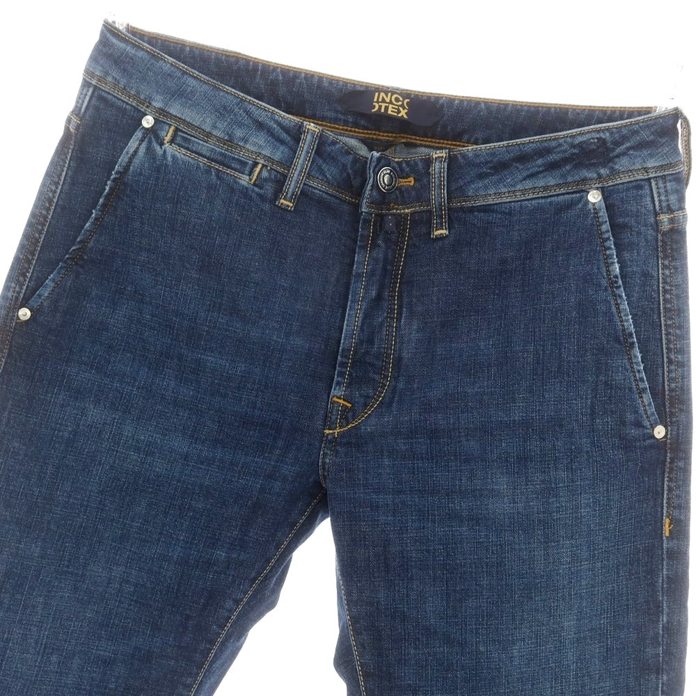 【新品】インコテックス ブルーディヴィジョン INCOTEX BLUE DIVISION ストレッチ タイトテーパードデニムパンツ ネイビー【 33 】【 状態ランクN 】【 メンズ 】