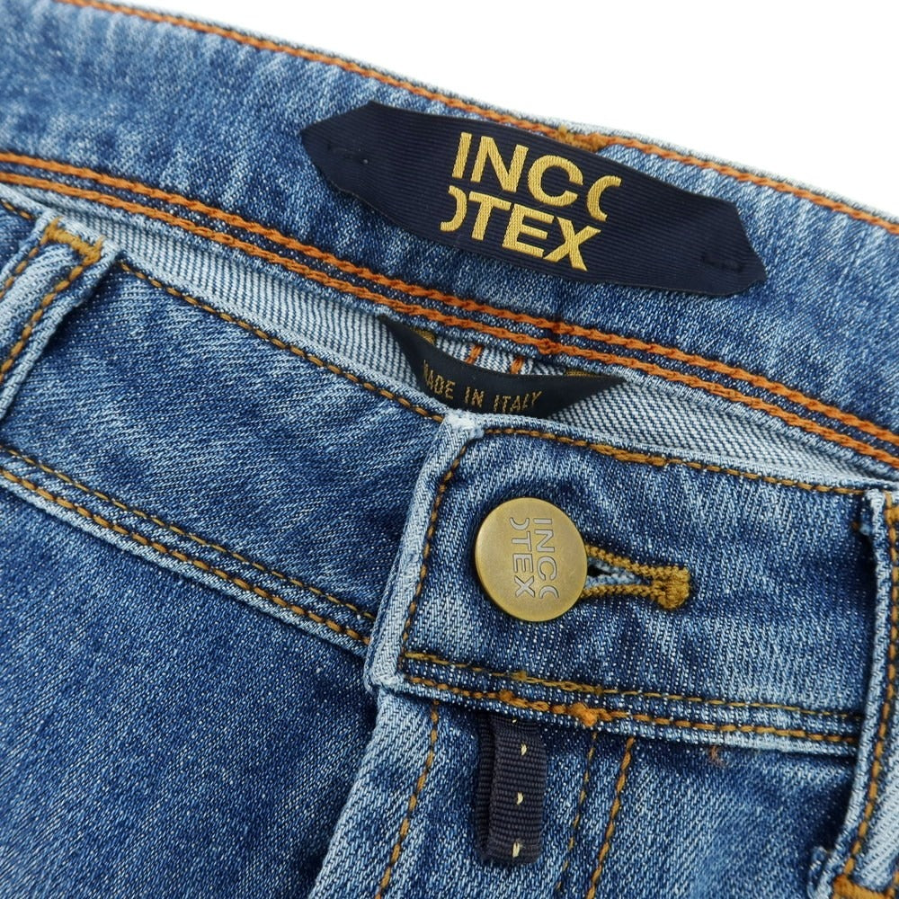 【新品アウトレット】インコテックス ブルーディヴィジョン INCOTEX BLUE DIVISION ストレッチ タイトテーパードデニムパンツ ブルー【 34 】【 状態ランクN- 】【 メンズ 】