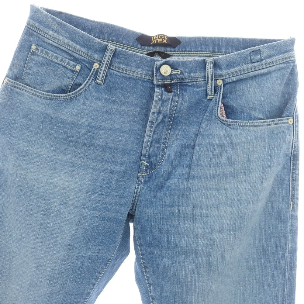 【新品】インコテックス ブルーディヴィジョン INCOTEX BLUE DIVISION ストレッチ タイトテーパードデニムパンツ ライトブルー【 34 】【 状態ランクN 】【 メンズ 】