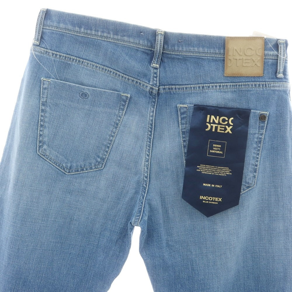 【新品】インコテックス ブルーディヴィジョン INCOTEX BLUE DIVISION ストレッチ タイトテーパードデニムパンツ ライトブルー【 34 】【 状態ランクN 】【 メンズ 】