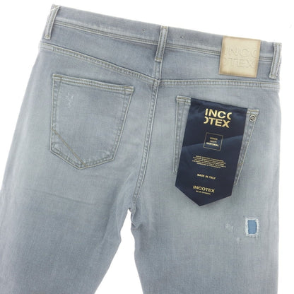 【新品】インコテックス ブルーディヴィジョン INCOTEX BLUE DIVISION ストレッチ タイトテーパードデニムパンツ ライトクールグレー【 33 】【 状態ランクN 】【 メンズ 】