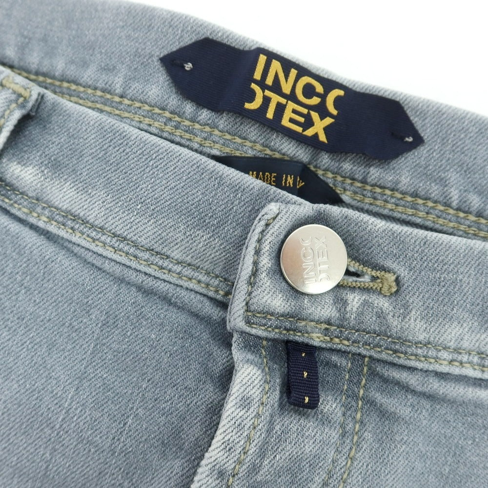 【新品】インコテックス ブルーディヴィジョン INCOTEX BLUE DIVISION ストレッチ タイトテーパードデニムパンツ ライトクールグレー【サイズ33】【 状態ランクN 】【 メンズ 】 [CPD]