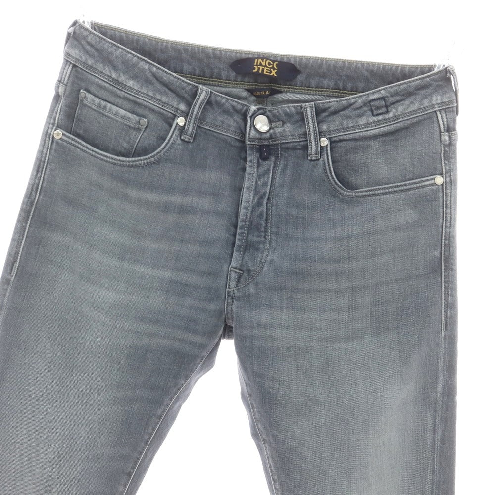【新品】インコテックス ブルーディヴィジョン INCOTEX BLUE DIVISION ストレッチ タイトテーパードデニムパンツ グレー【 33 】【 状態ランクN 】【 メンズ 】