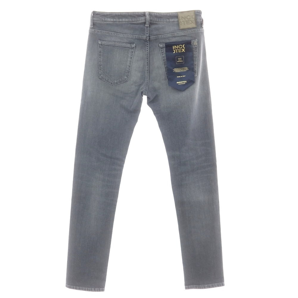 【新品】インコテックス ブルーディヴィジョン INCOTEX BLUE DIVISION ストレッチ タイトテーパードデニムパンツ グレー【 33 】【 状態ランクN 】【 メンズ 】