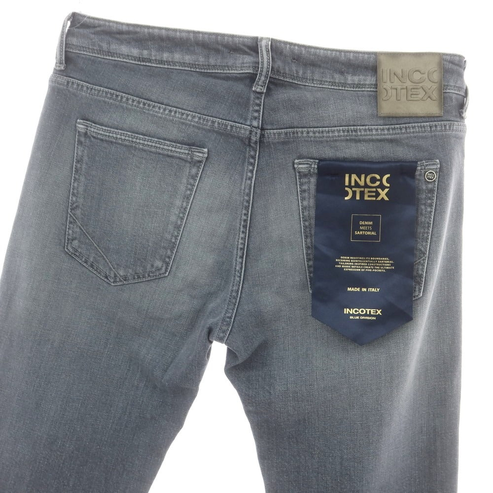 【新品】インコテックス ブルーディヴィジョン INCOTEX BLUE DIVISION ストレッチ タイトテーパードデニムパンツ グレー【 33 】【 状態ランクN 】【 メンズ 】
