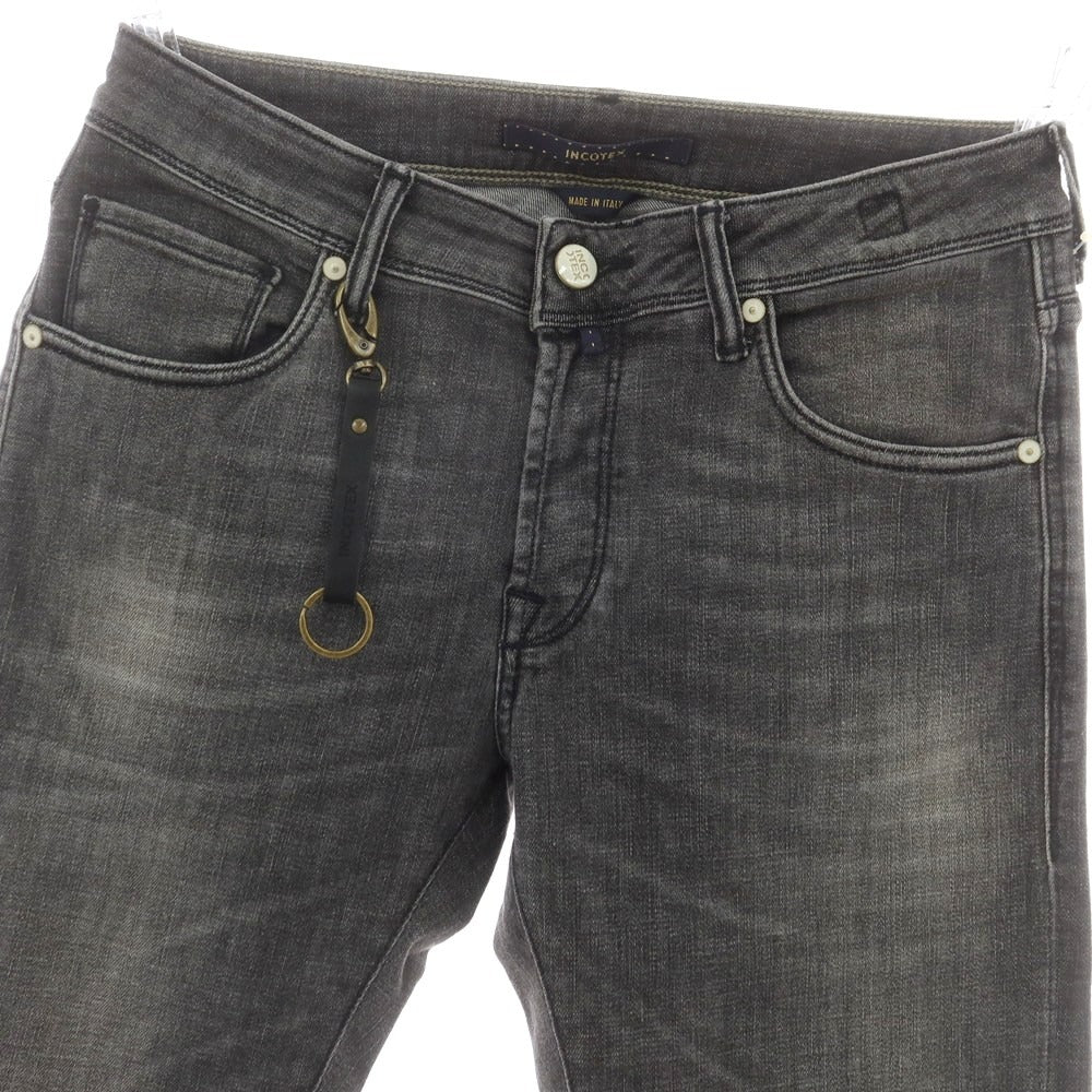 【新品】インコテックス ブルーディヴィジョン INCOTEX BLUE DIVISION ストレッチ タイトテーパードデニムパンツ ダークグレー【 30 】【 状態ランクN 】【 メンズ 】