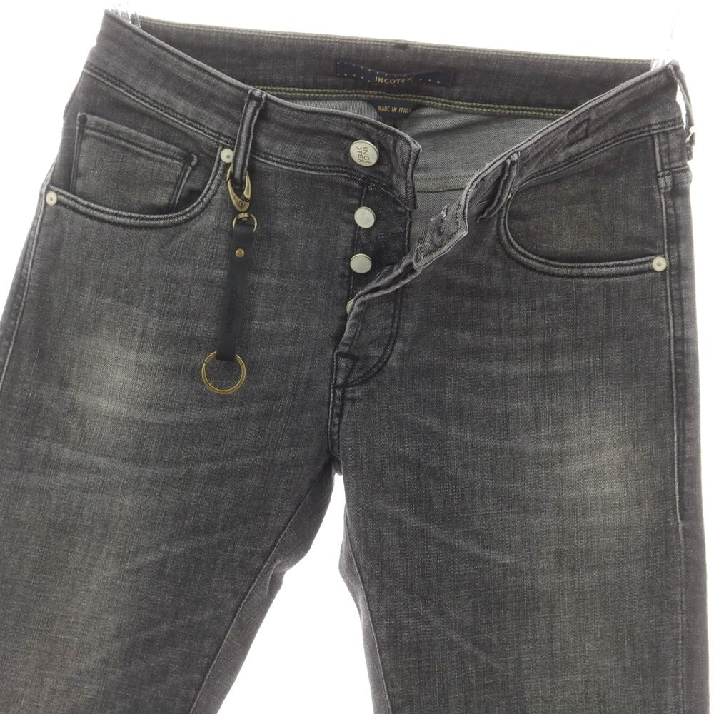 【新品】インコテックス ブルーディヴィジョン INCOTEX BLUE DIVISION ストレッチ タイトテーパードデニムパンツ ダークグレー【 30 】【 状態ランクN 】【 メンズ 】