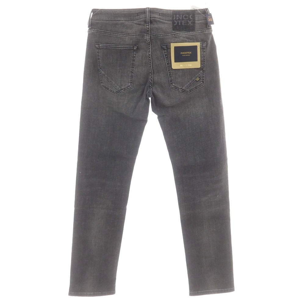 【新品】インコテックス ブルーディヴィジョン INCOTEX BLUE DIVISION ストレッチ タイトテーパードデニムパンツ ダークグレー【 30 】【 状態ランクN 】【 メンズ 】