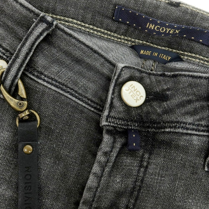 【新品】インコテックス ブルーディヴィジョン INCOTEX BLUE DIVISION ストレッチ タイトテーパードデニムパンツ ダークグレー【 30 】【 状態ランクN 】【 メンズ 】