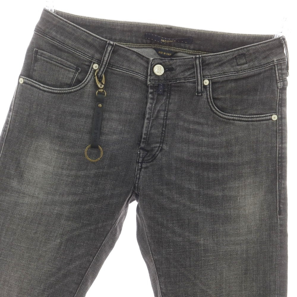 【新品】インコテックス ブルーディヴィジョン INCOTEX BLUE DIVISION ストレッチ タイトテーパードデニムパンツ ダークグレー【 31 】【 状態ランクN 】【 メンズ 】
