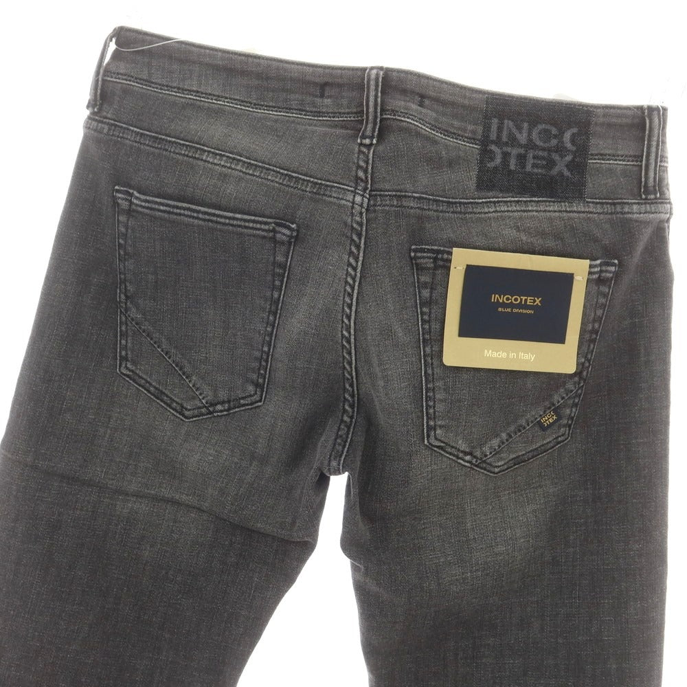 【新品】インコテックス ブルーディヴィジョン INCOTEX BLUE DIVISION ストレッチ タイトテーパードデニムパンツ ダークグレー【 31 】【 状態ランクN 】【 メンズ 】