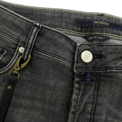 【新品】インコテックス ブルーディヴィジョン INCOTEX BLUE DIVISION ストレッチ タイトテーパードデニムパンツ ダークグレー【 31 】【 状態ランクN 】【 メンズ 】