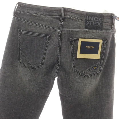 【新品】インコテックス ブルーディヴィジョン INCOTEX BLUE DIVISION ストレッチ タイトテーパードデニムパンツ ダークグレー【 32 】【 状態ランクN 】【 メンズ 】