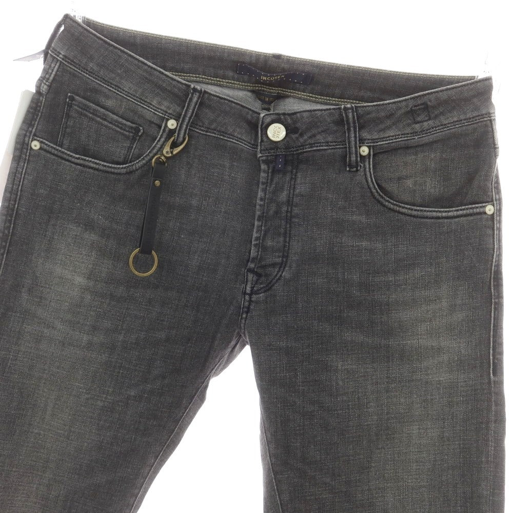 【新品】インコテックス ブルーディヴィジョン INCOTEX BLUE DIVISION ストレッチ タイトテーパードデニムパンツ ダークグレー【 34 】【 状態ランクN 】【 メンズ 】