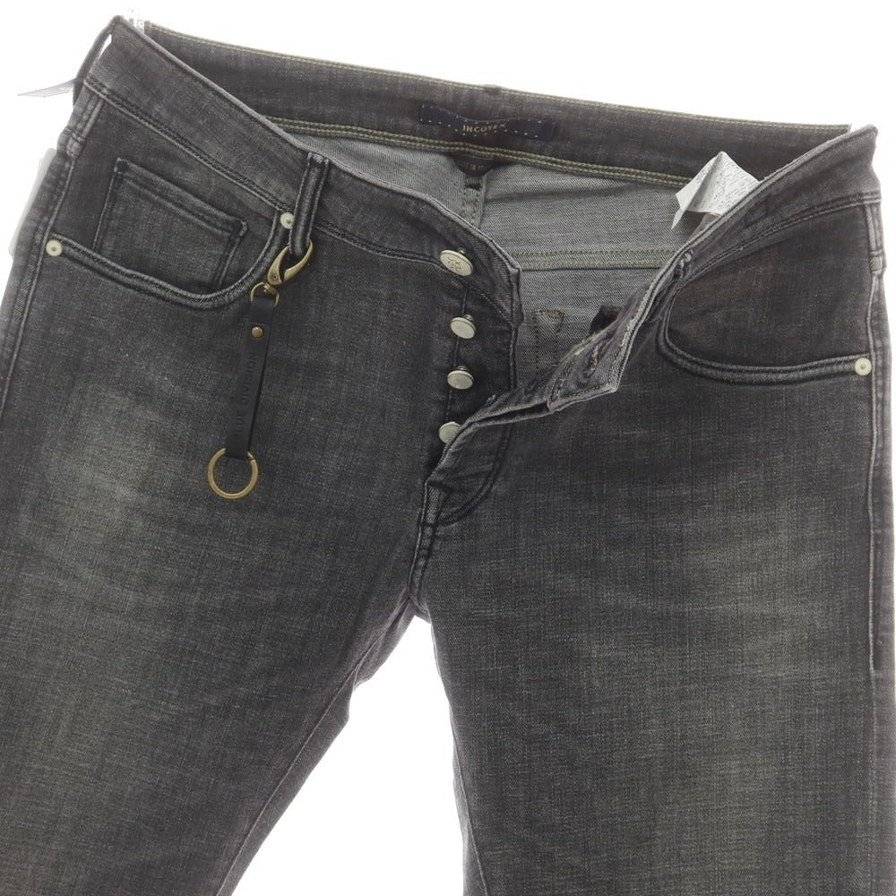 【新品】インコテックス ブルーディヴィジョン INCOTEX BLUE DIVISION ストレッチ タイトテーパードデニムパンツ ダークグレー【サイズ34】【 状態ランクN 】【 メンズ 】 [CPD]