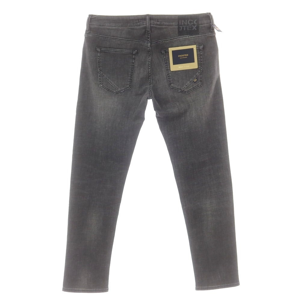 【新品】インコテックス ブルーディヴィジョン INCOTEX BLUE DIVISION ストレッチ タイトテーパードデニムパンツ ダークグレー【 34 】【 状態ランクN 】【 メンズ 】