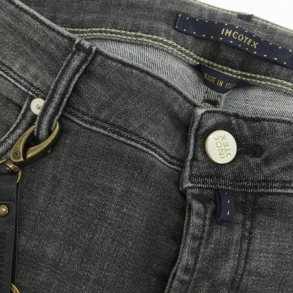 【新品】インコテックス ブルーディヴィジョン INCOTEX BLUE DIVISION ストレッチ タイトテーパードデニムパンツ ダークグレー【サイズ34】【 状態ランクN 】【 メンズ 】 [CPD]
