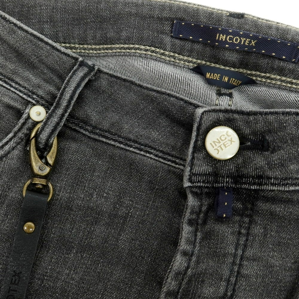 【新品】インコテックス ブルーディヴィジョン INCOTEX BLUE DIVISION ストレッチ タイトテーパードデニムパンツ ダークグレー【 36 】【 状態ランクN 】【 メンズ 】