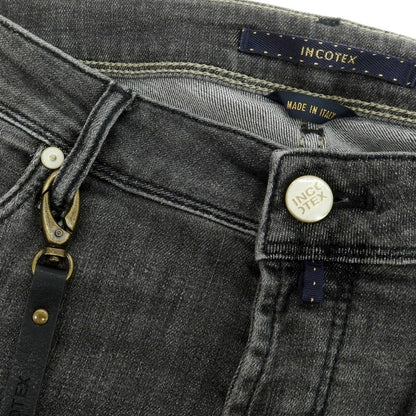 【新品】インコテックス ブルーディヴィジョン INCOTEX BLUE DIVISION ストレッチ タイトテーパードデニムパンツ ダークグレー【 36 】【 状態ランクN 】【 メンズ 】