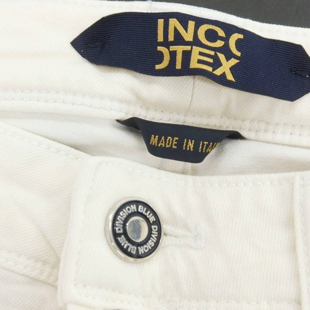 【新品】インコテックス ブルーディヴィジョン INCOTEX BLUE DIVISION ストレッチ タイトテーパードデニムパンツ オフホワイト【サイズ33】【 状態ランクN 】【 メンズ 】 [CPD]