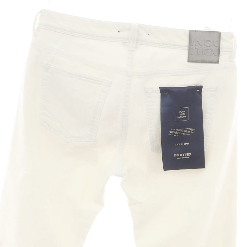 【新品アウトレット】インコテックス ブルーディヴィジョン INCOTEX BLUE DIVISION ストレッチ タイトテーパードデニムパンツ オフホワイト【 33 】【 状態ランクN- 】【 メンズ 】