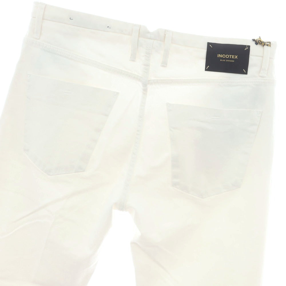 【新品】インコテックス ブルーディヴィジョン INCOTEX BLUE DIVISION TAILOR MADE ストレッチ タイトテーパードデニムパンツ オフホワイト【 33 】【 状態ランクN 】【 メンズ 】