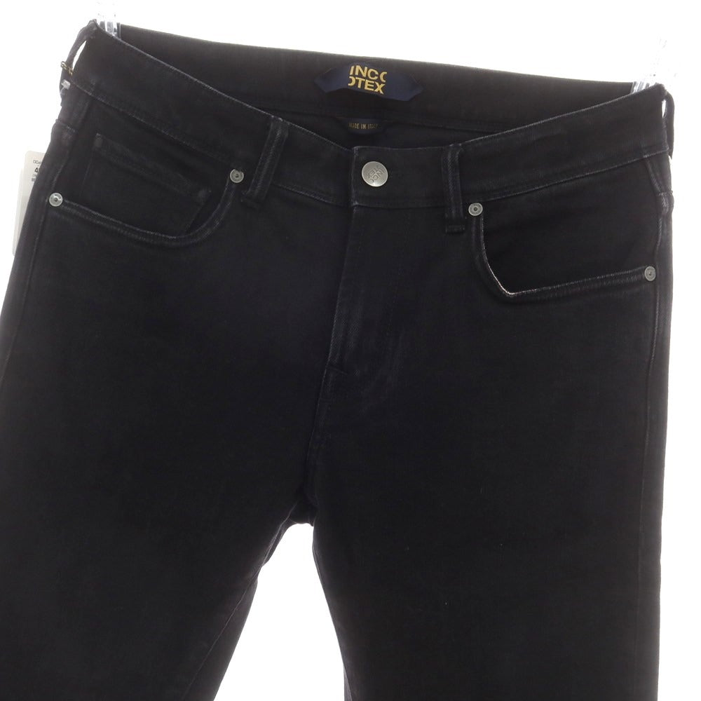 【新品】インコテックス ブルーディヴィジョン INCOTEX BLUE DIVISION ストレッチ タイトテーパードデニムパンツ ブラック【 30 】【 状態ランクN 】【 メンズ 】