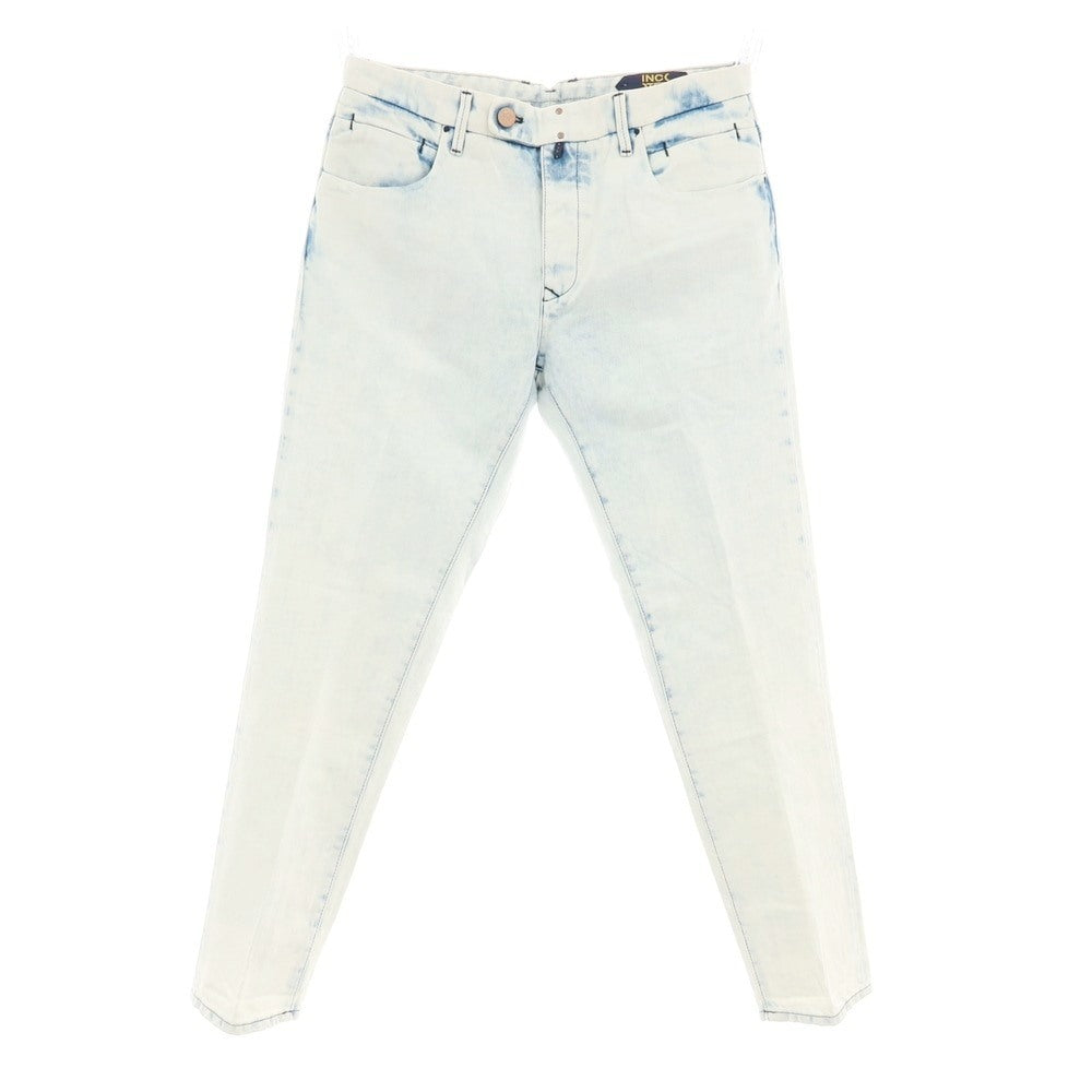 【新品】インコテックス ブルーディヴィジョン INCOTEX BLUE DIVISION コットンリネン デニムパンツ ジーンズ ホワイトブルー【 33 】【 状態ランクN 】【 メンズ 】