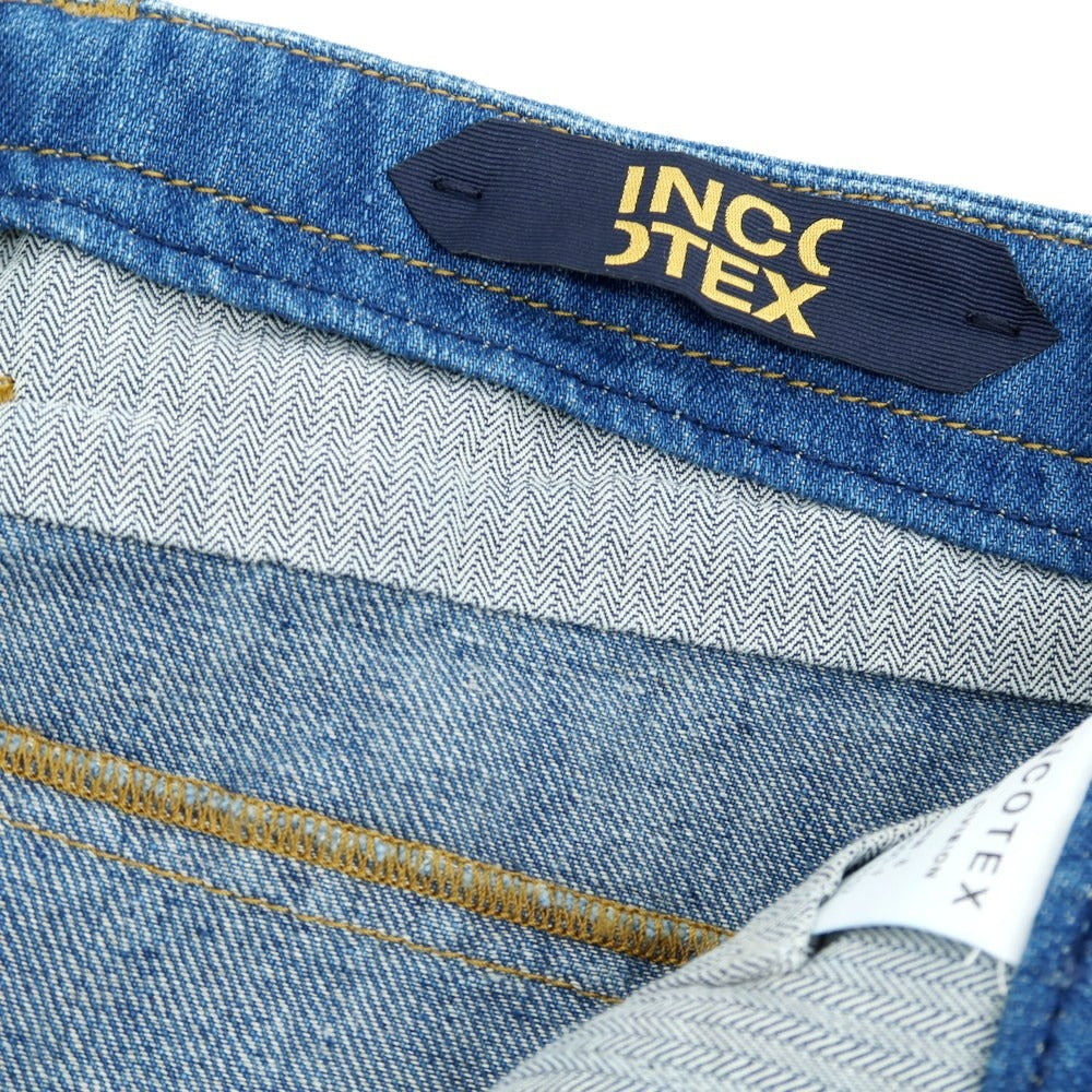 【新品アウトレット】インコテックス ブルーディヴィジョン INCOTEX BLUE DIVISION コットンリネン デニムパンツ ジーンズ ブルー【 33 】【 状態ランクN- 】【 メンズ 】