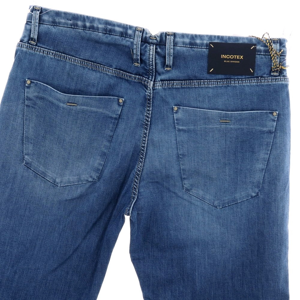 【新品】インコテックス ブルーディヴィジョン INCOTEX BLUE DIVISION ストレッチ コットンレーヨンポリエステル デニムパンツ ジーンズ ブルー【サイズ33】【 状態ランクN 】【 メンズ 】 [DPD]