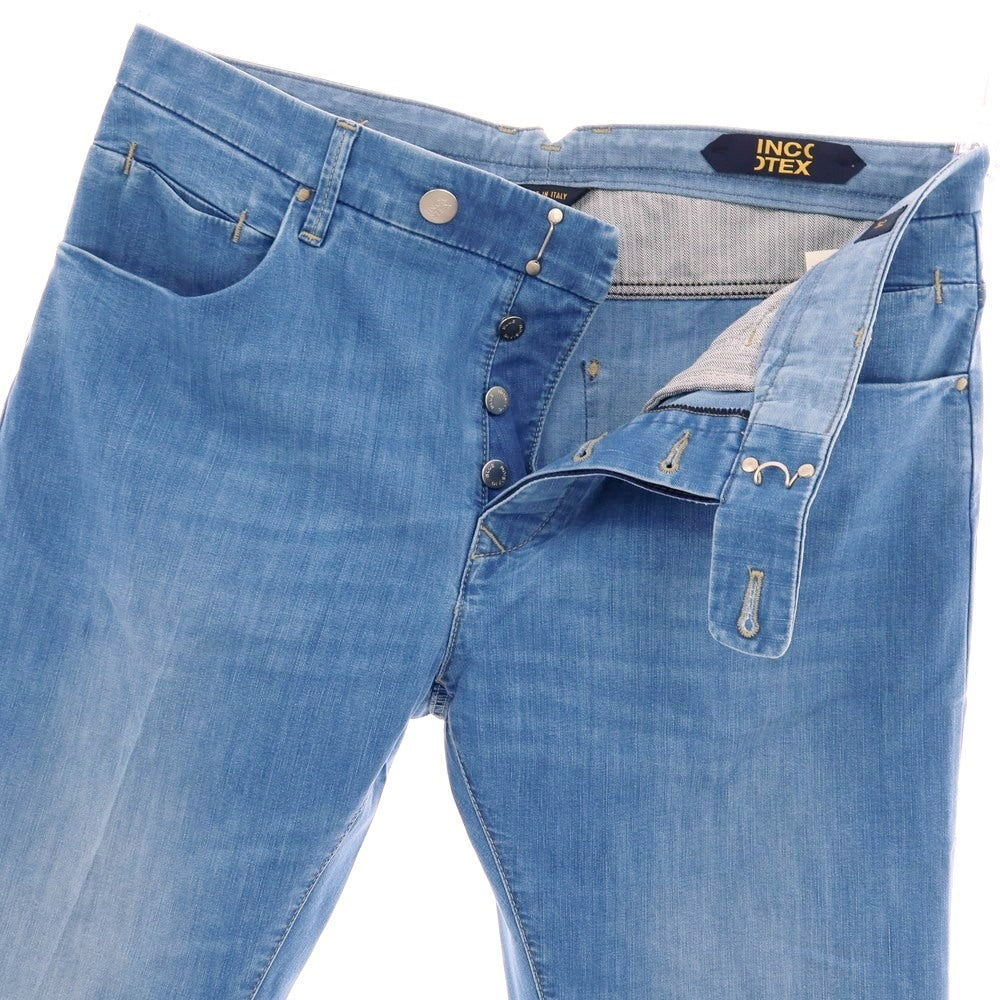 【新品アウトレット】インコテックス ブルーディヴィジョン INCOTEX BLUE DIVISION ストレッチ コットンレーヨンポリエステル デニムパンツ ジーンズ ライトブルー【 34 】【 状態ランクN- 】【 メンズ 】