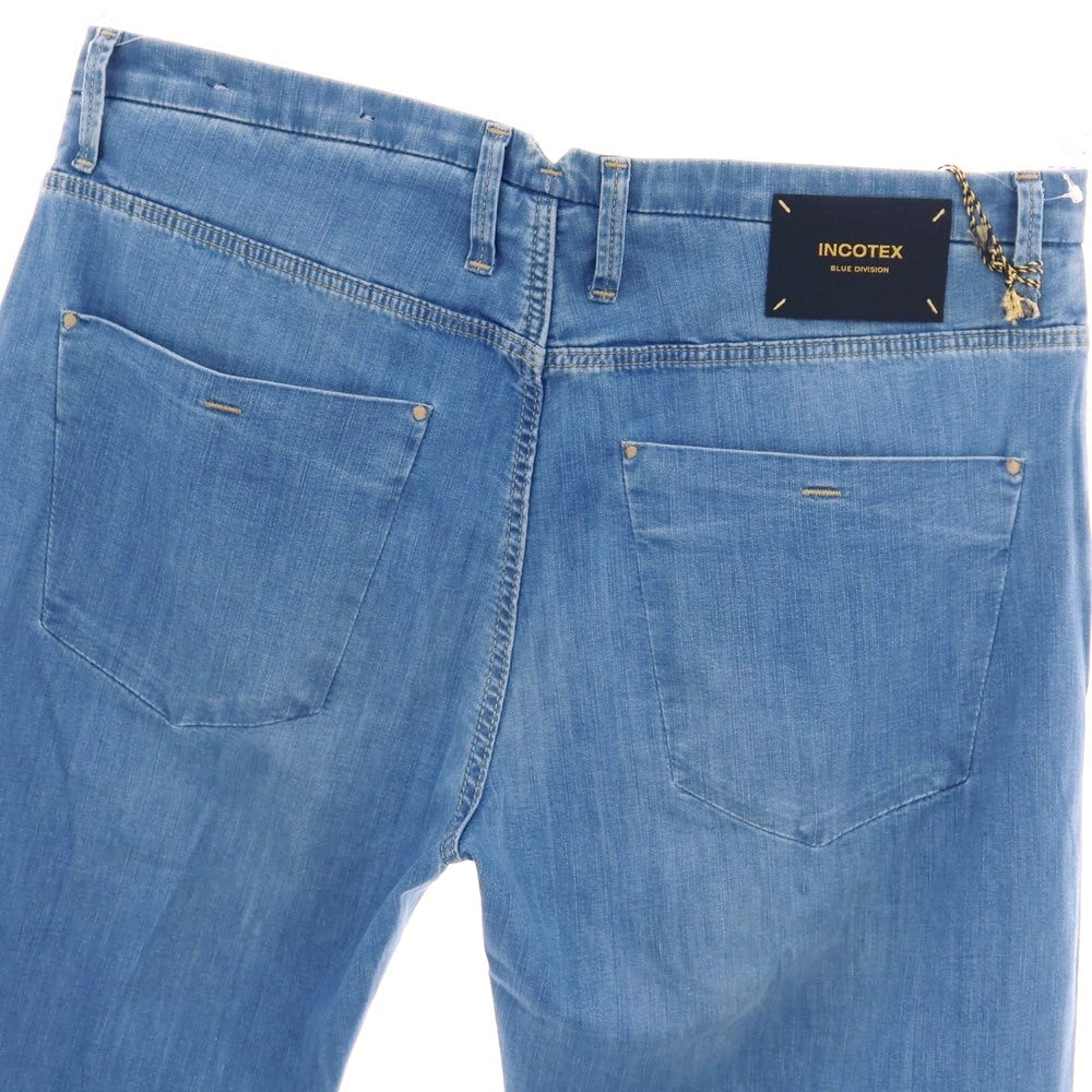 【新品アウトレット】インコテックス ブルーディヴィジョン INCOTEX BLUE DIVISION ストレッチ コットンレーヨンポリエステル デニムパンツ ジーンズ ライトブルー【 34 】【 状態ランクN- 】【 メンズ 】