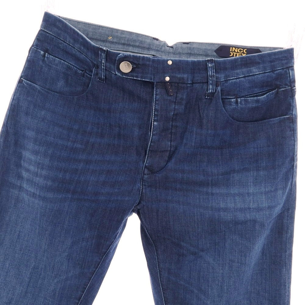 【新品】インコテックス ブルーディヴィジョン INCOTEX BLUE DIVISION ストレッチ コットンレーヨンポリエステル デニムパンツ ジーンズ ネイビー【サイズ33】【 状態ランクN 】【 メンズ 】 [DPD]